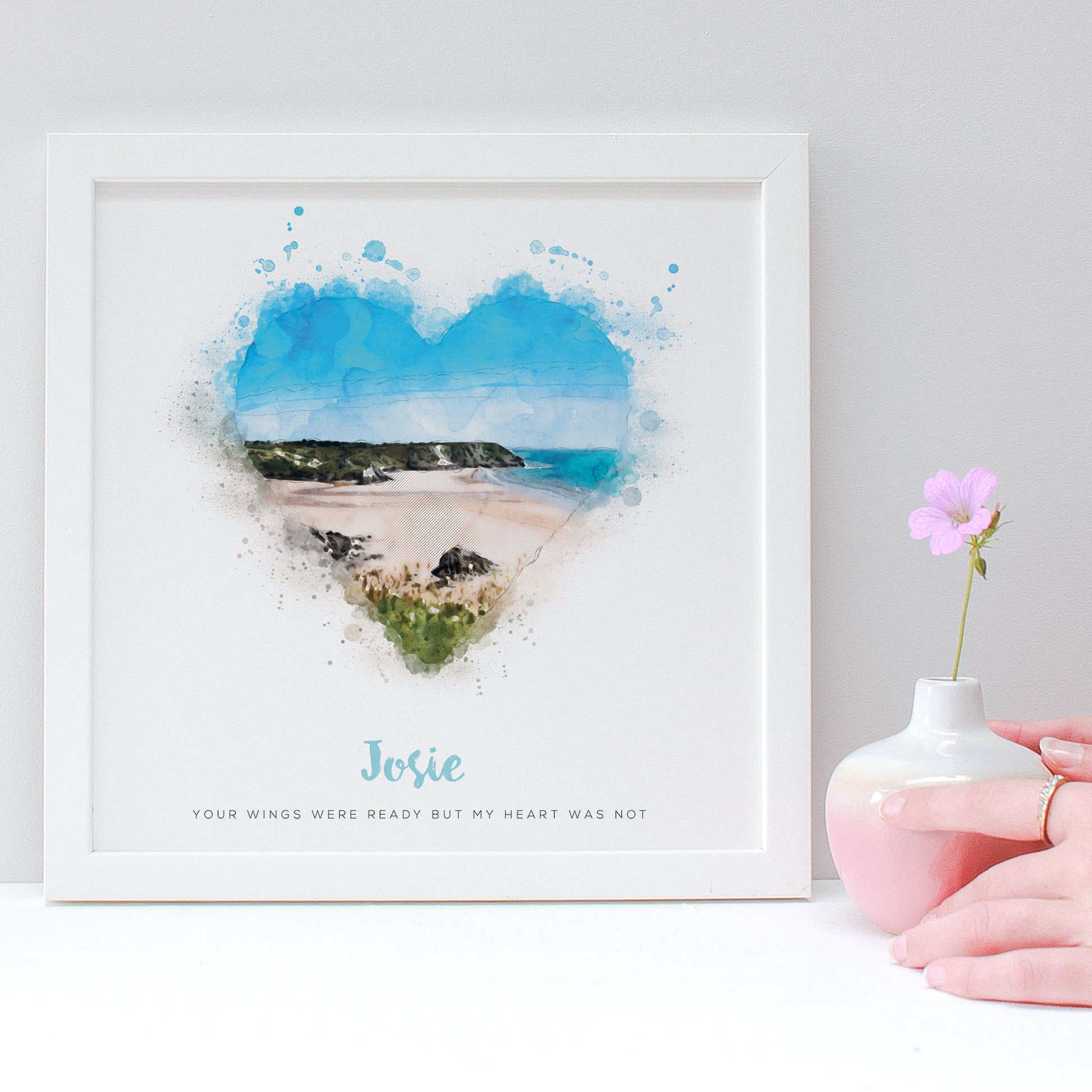Watercolour in memorial to a friend showing their favourite location
