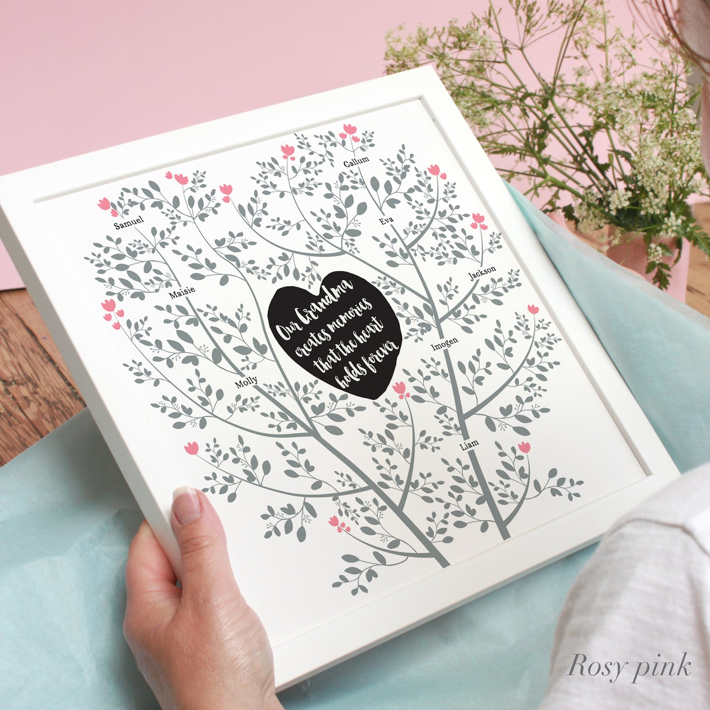 Personalised Family Memory Tree Framed Print