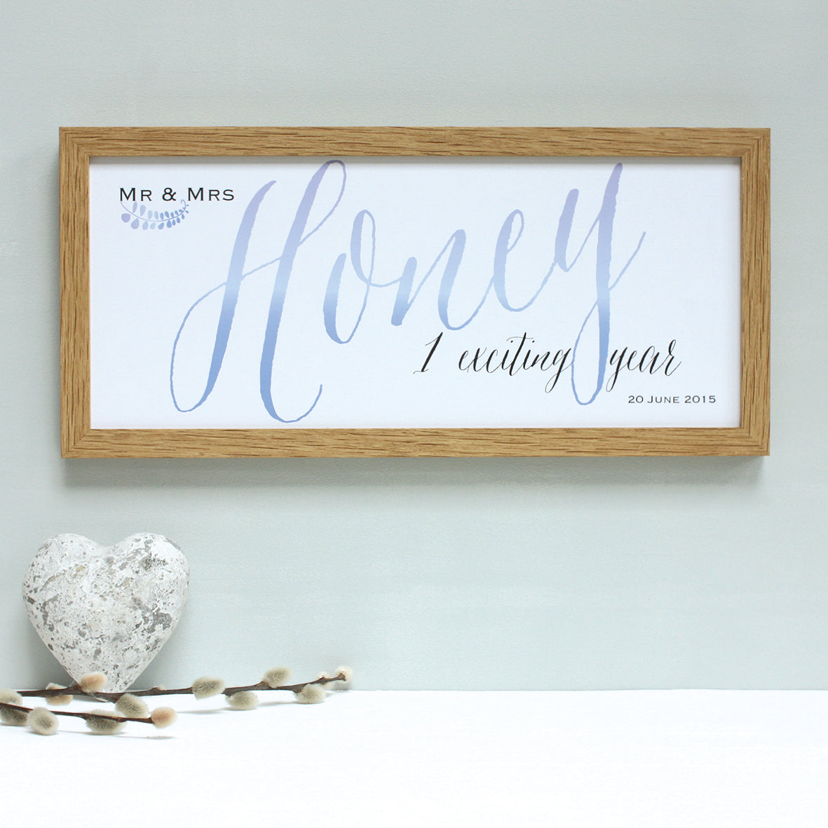Personalised Wedding Mr And Mrs Framed Print