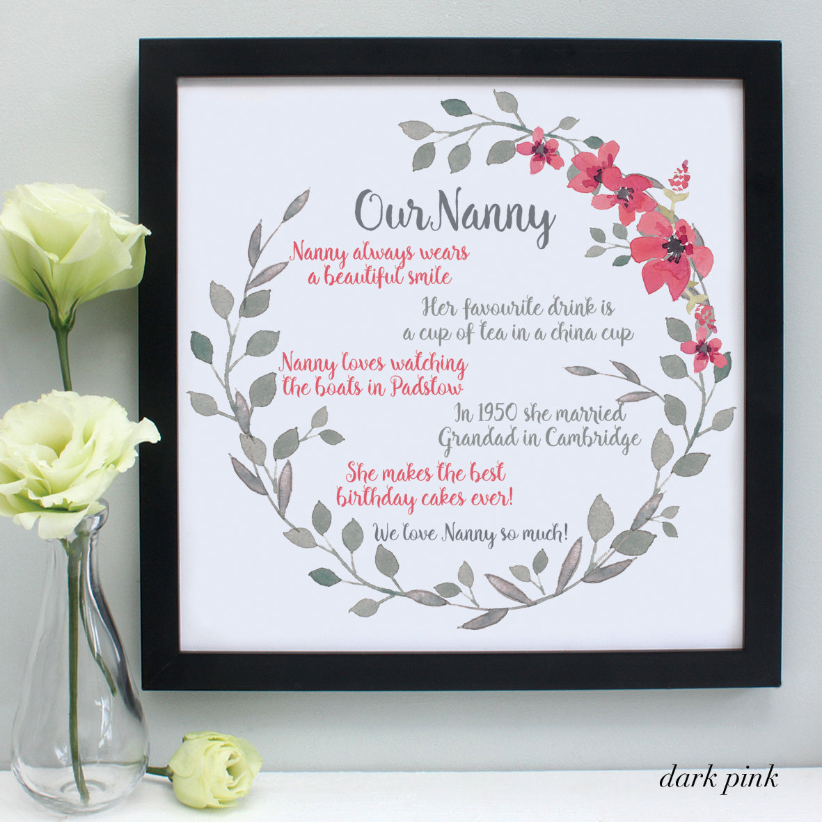 personalised nanny favourite things print