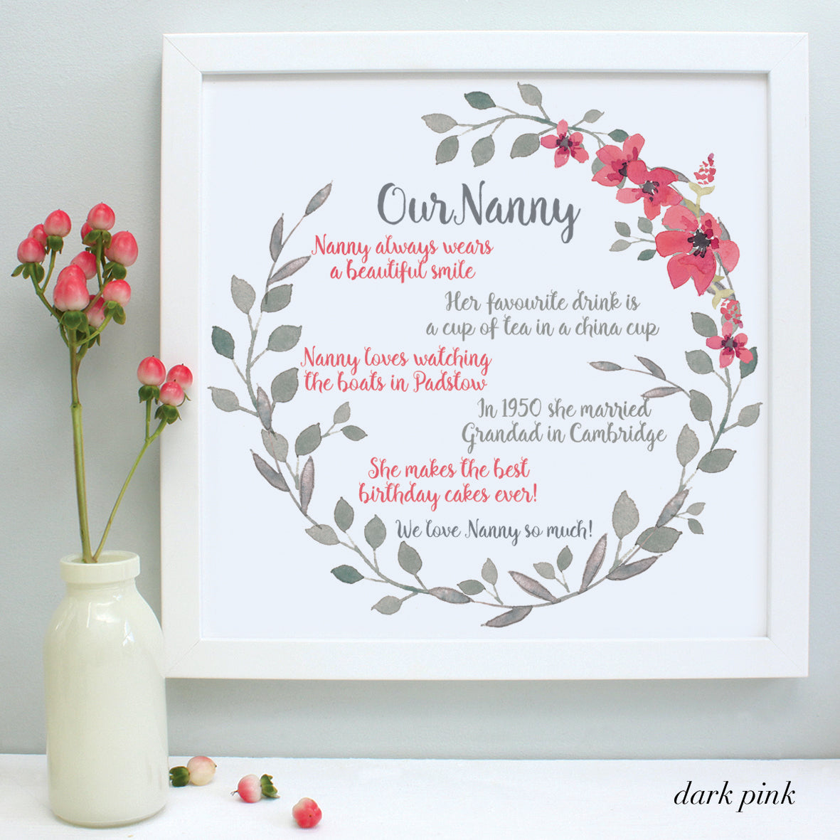 personalised nanny favourite things print