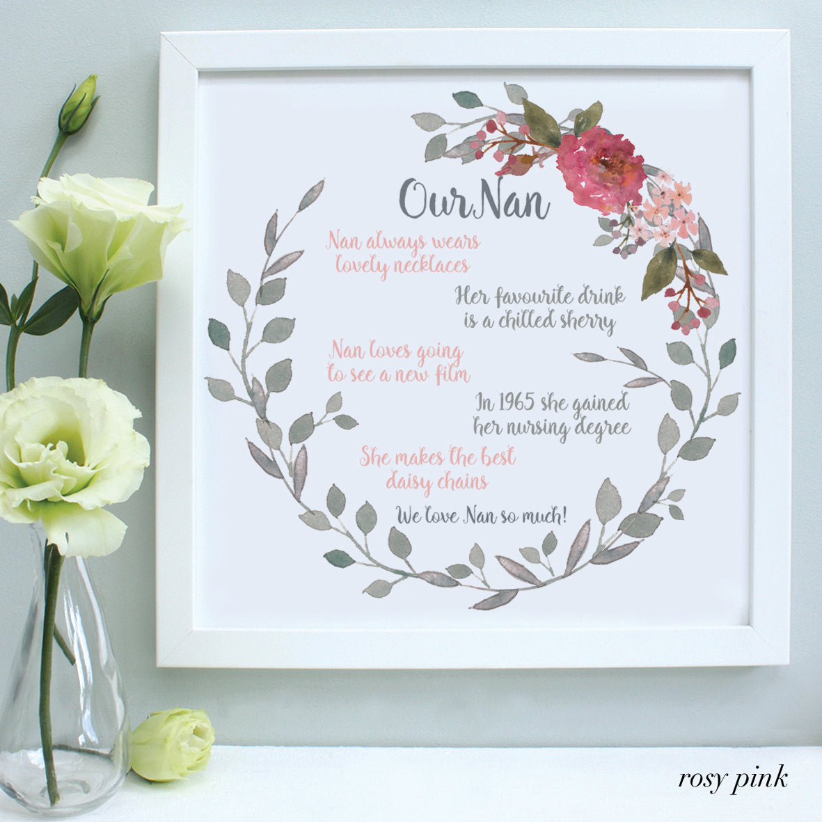 personalised nan favourite things print