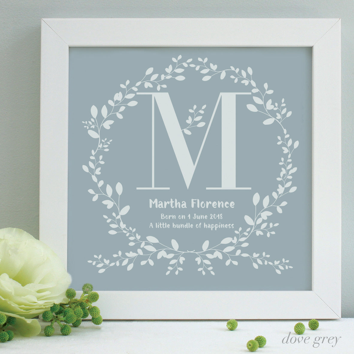 Personalised New Baby Garland Keepsake
