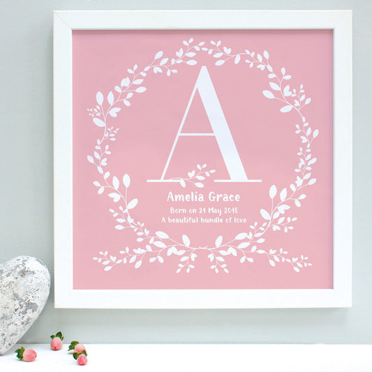 Personalised New Baby Garland Keepsake