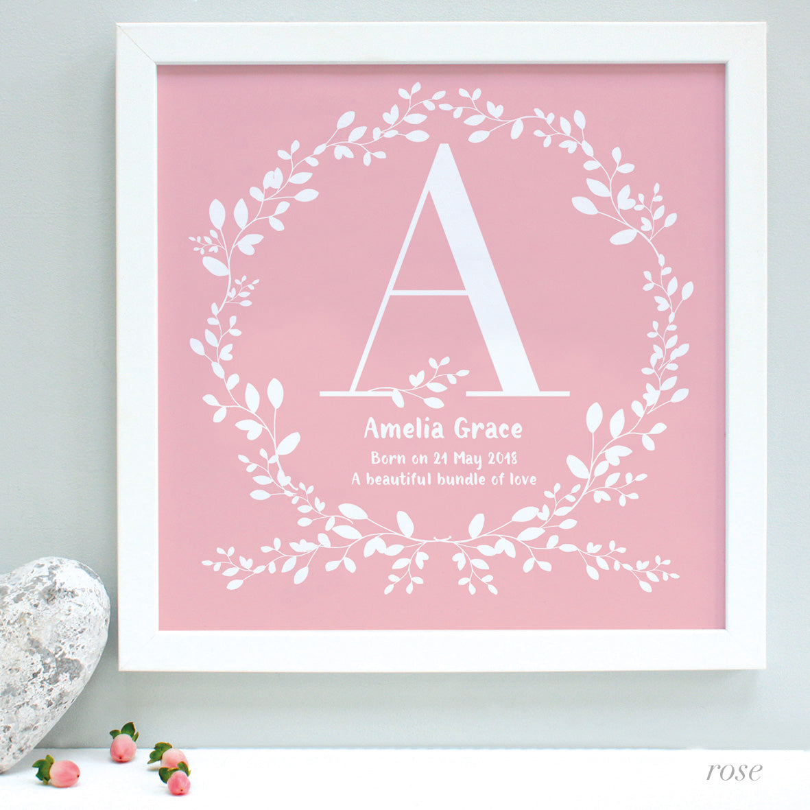 Personalised New Baby Garland Keepsake