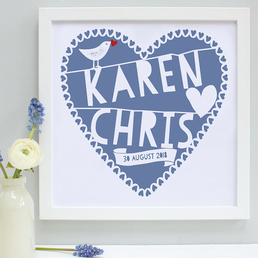 Personalised Wedding Framed Print