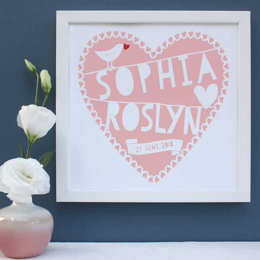 Personalised New Baby Framed Print