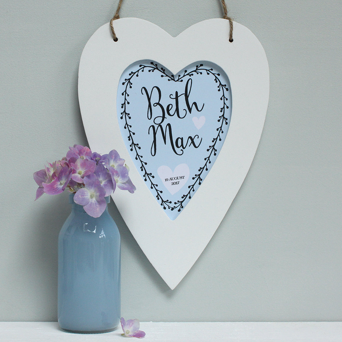 Personalised Pastel Love Heart Print
