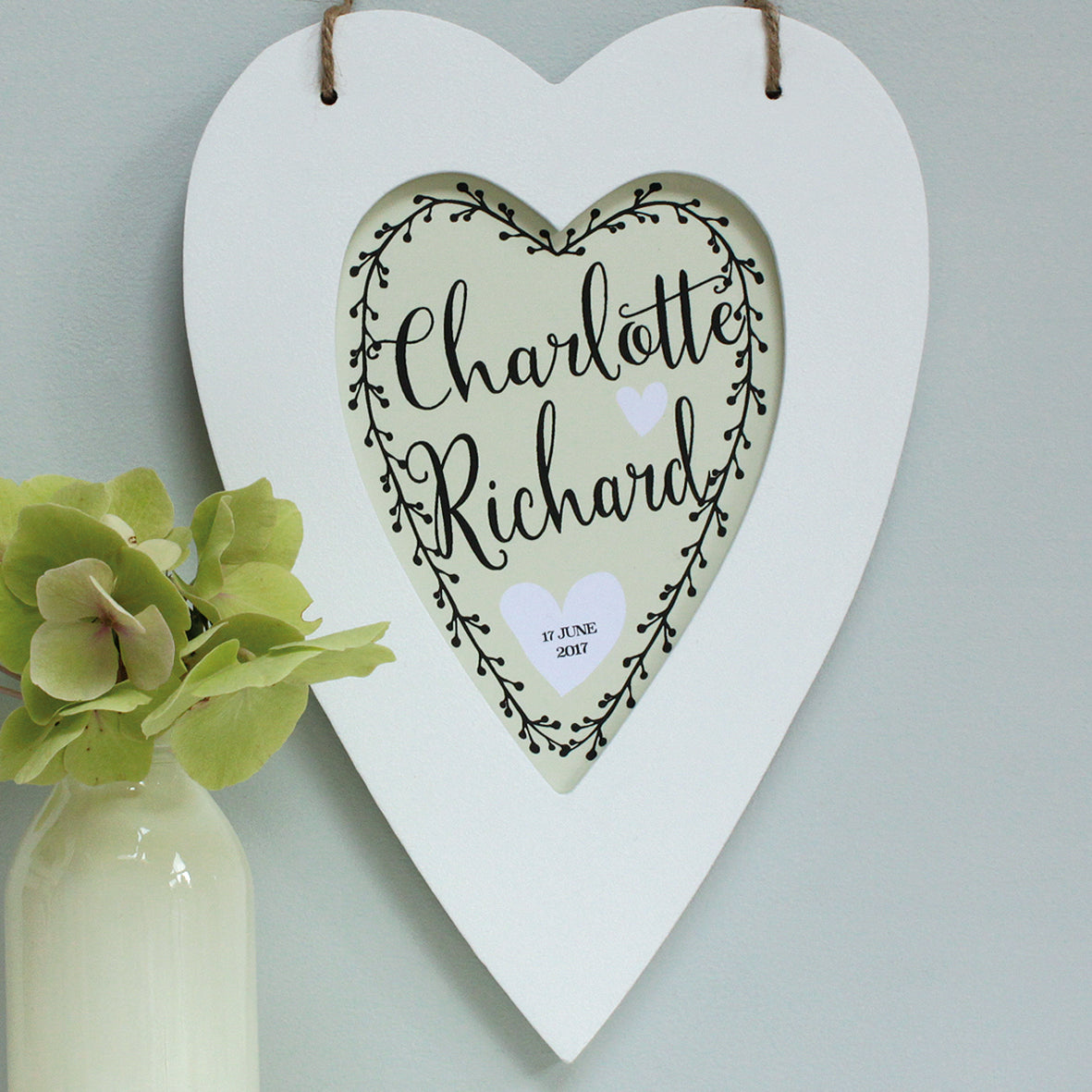 Personalised Pastel Love Heart Print
