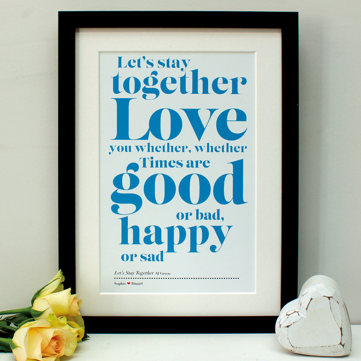 Personalised Our Favourite Song Framed Print