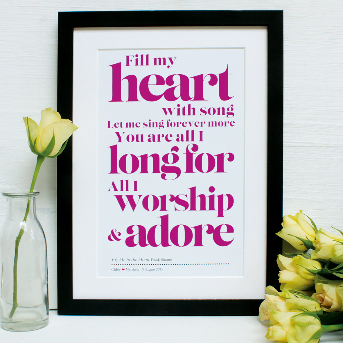 personalised favourite song print, merlot