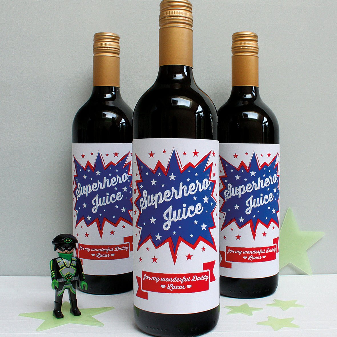 personalised superhero beer labels