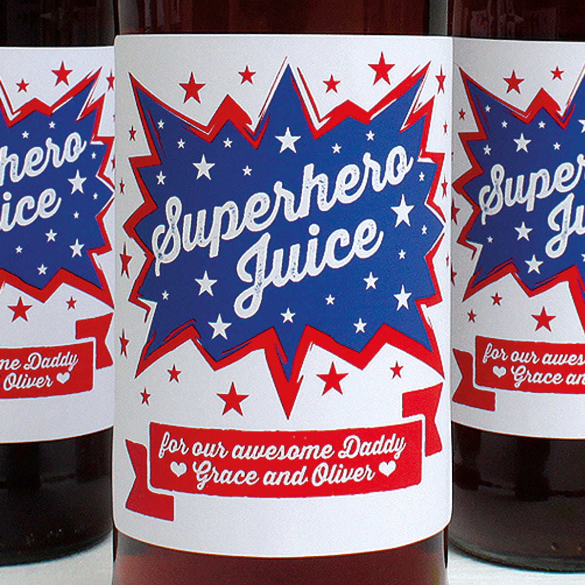 personalised superhero beer labels
