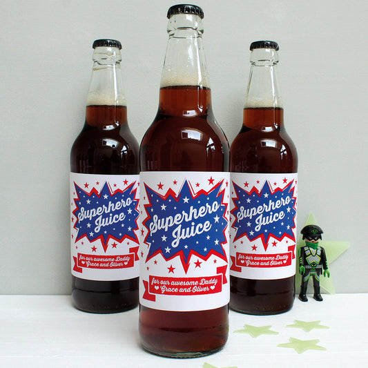 personalised superhero beer labels