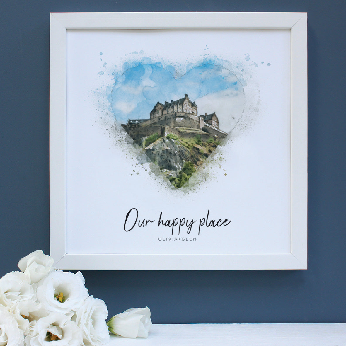 Valentines Day Edinburgh framed print