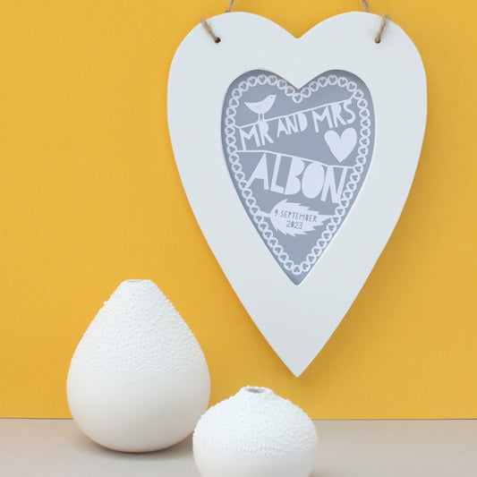 Personalised Wedding Love Heart