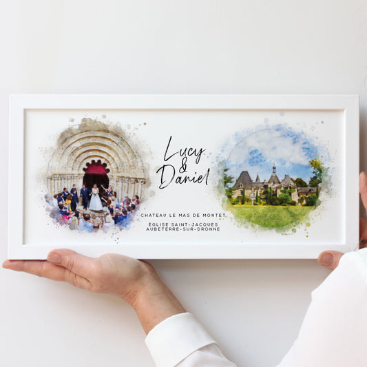 Personalised Church And Wedding Venue Watercolour