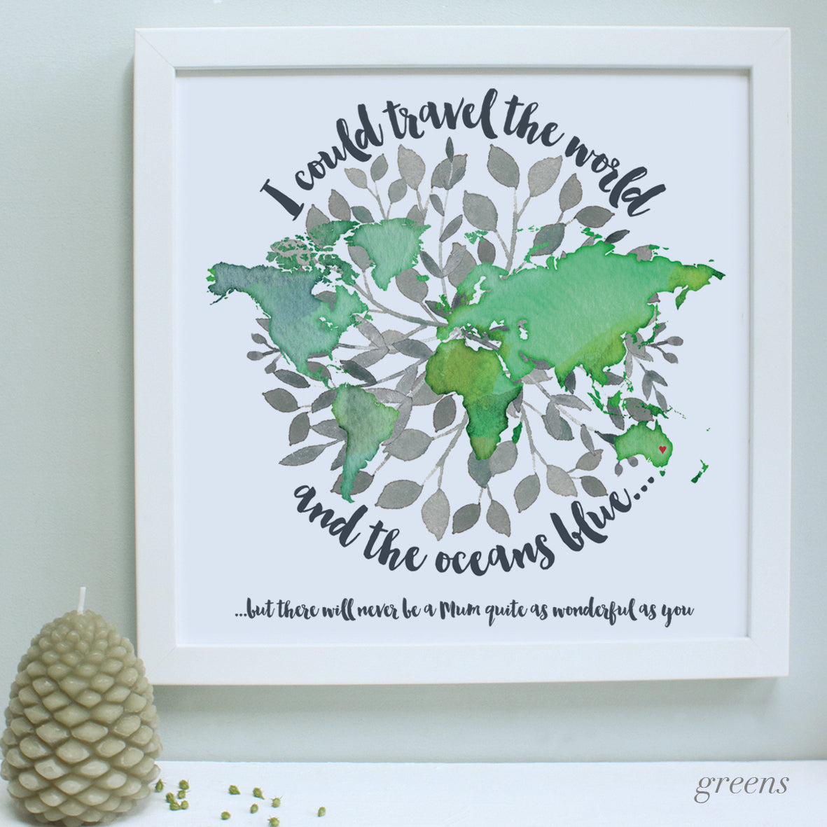 Personalised World's Best Mum Framed Print