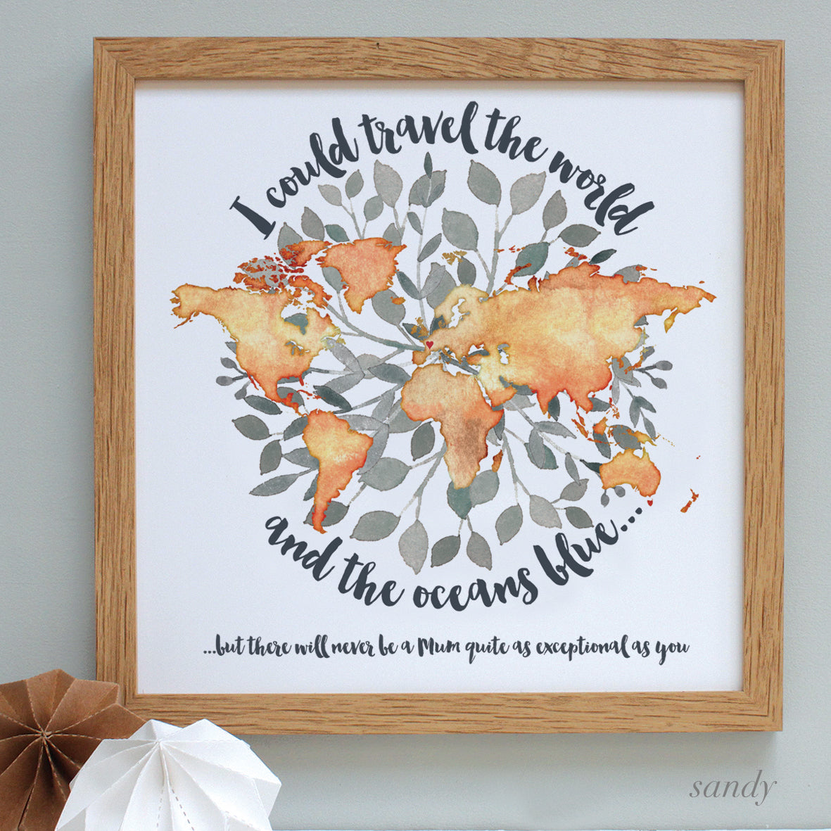 Personalised World's Best Mum Framed Print