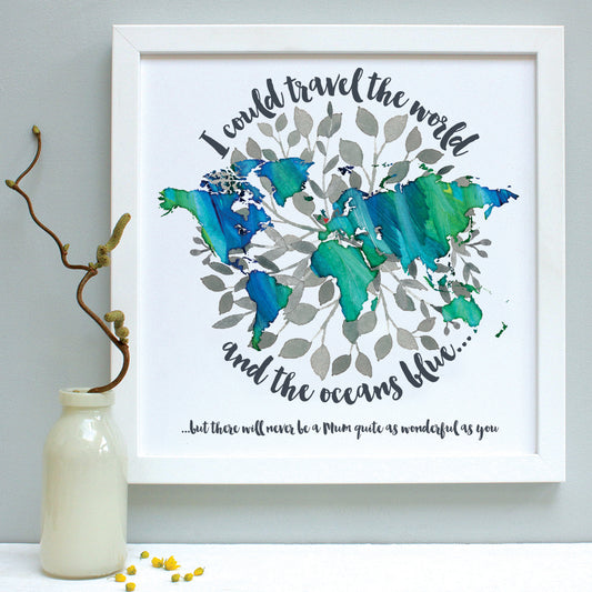 Personalised World's Best Mum Framed Print