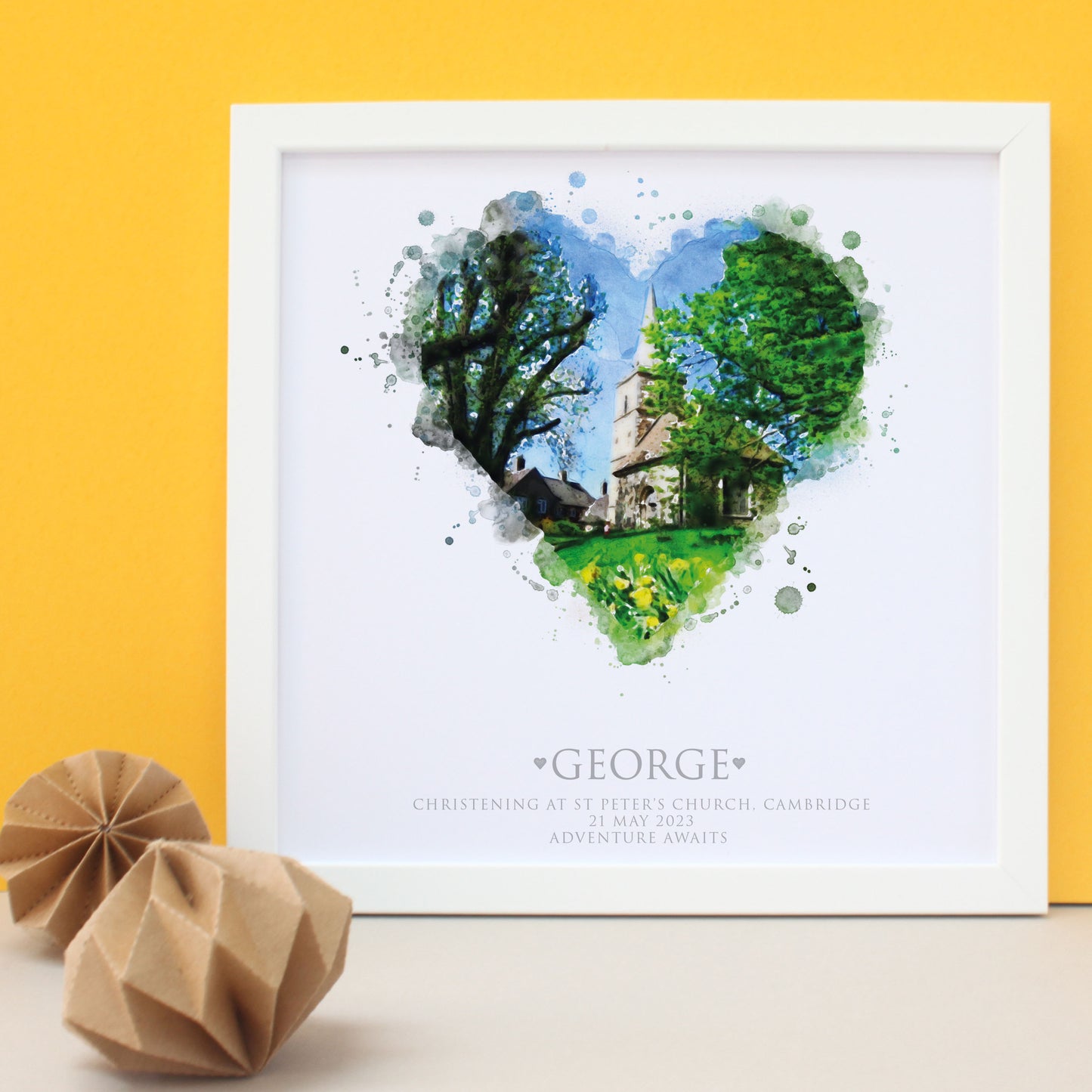 Personalised Christening Gift Venue Illustration