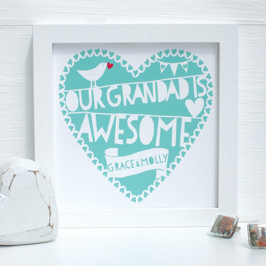 personalised awesome grandad print