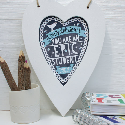 Personalised Star Student Framed Heart