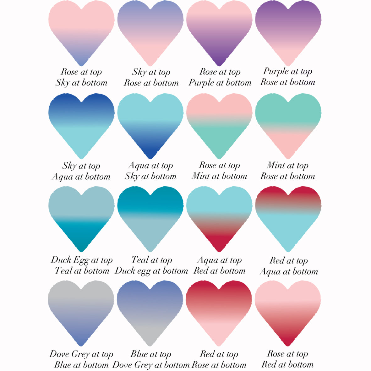 Personalised Wedding Graduated Heart Print