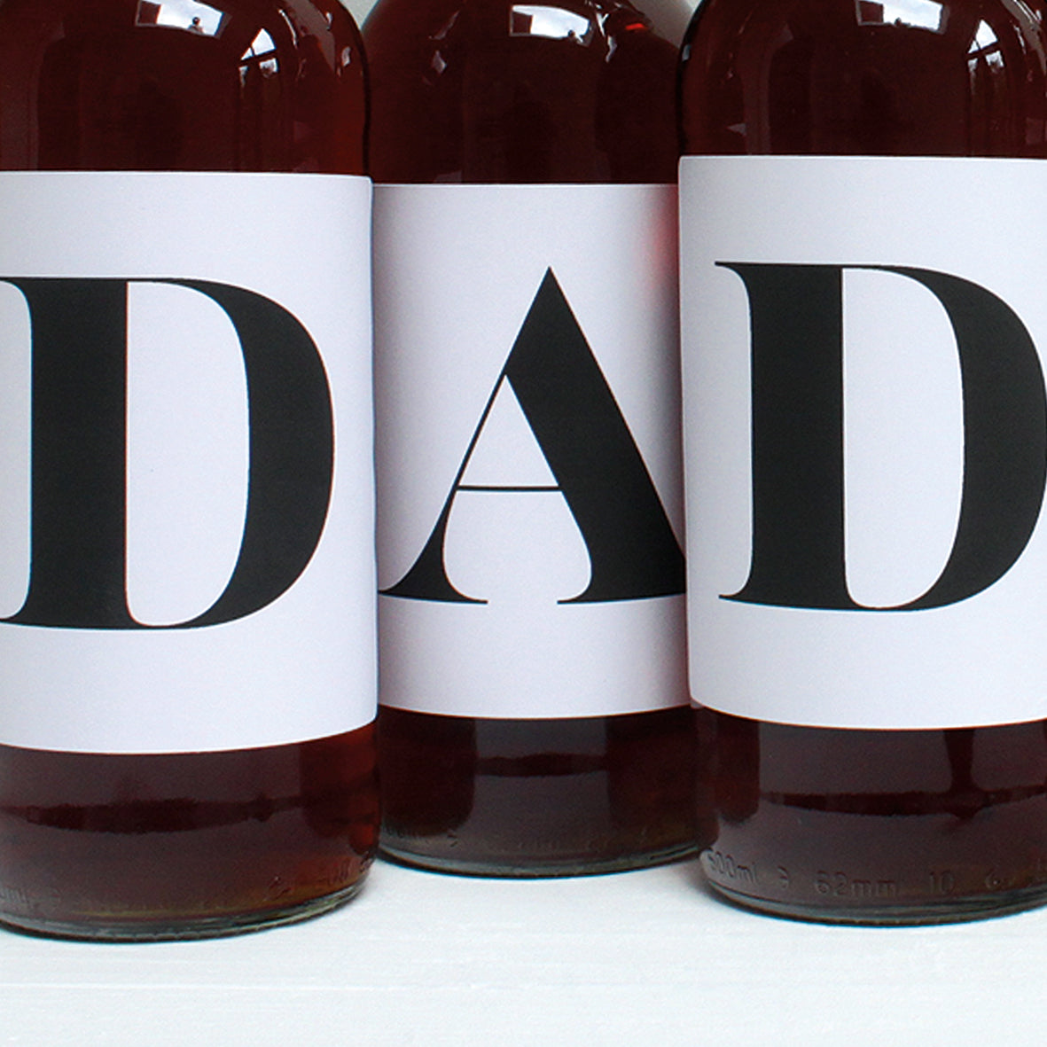 personalised black daddy beer labels