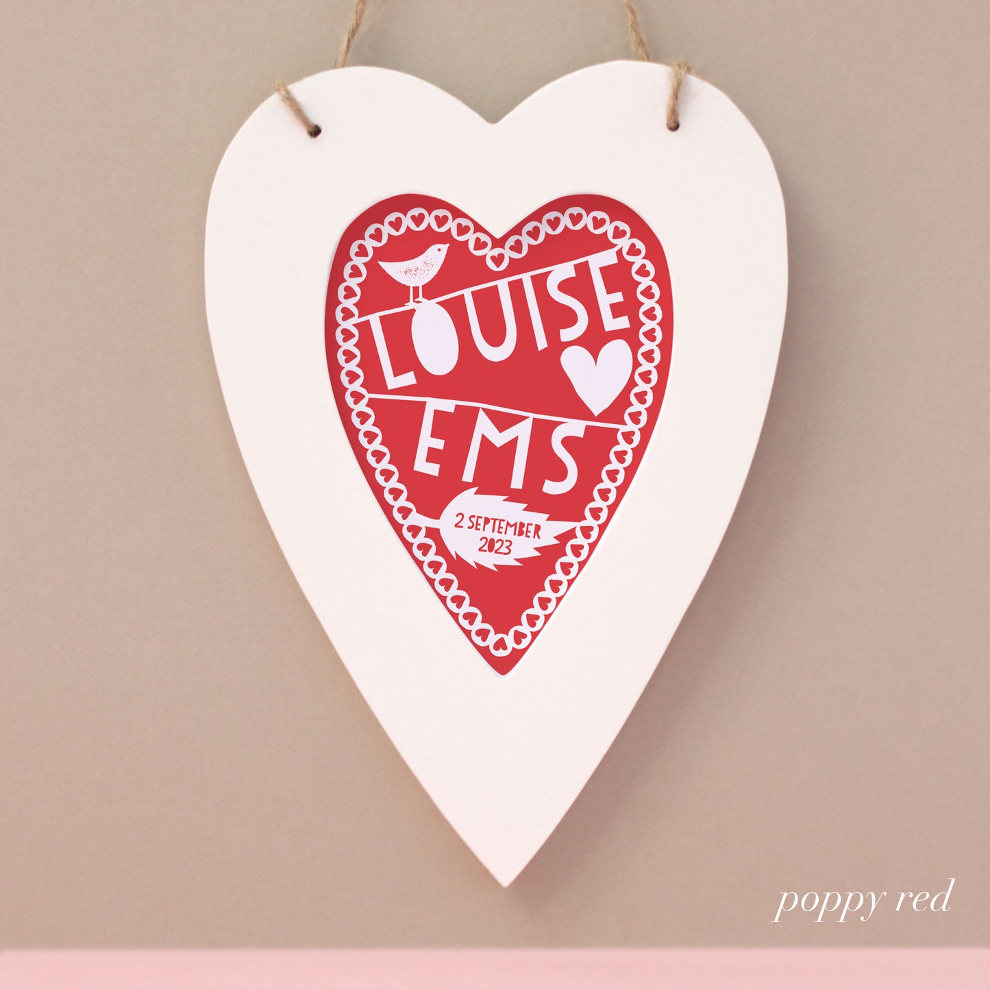 Personalised Wedding Love Heart