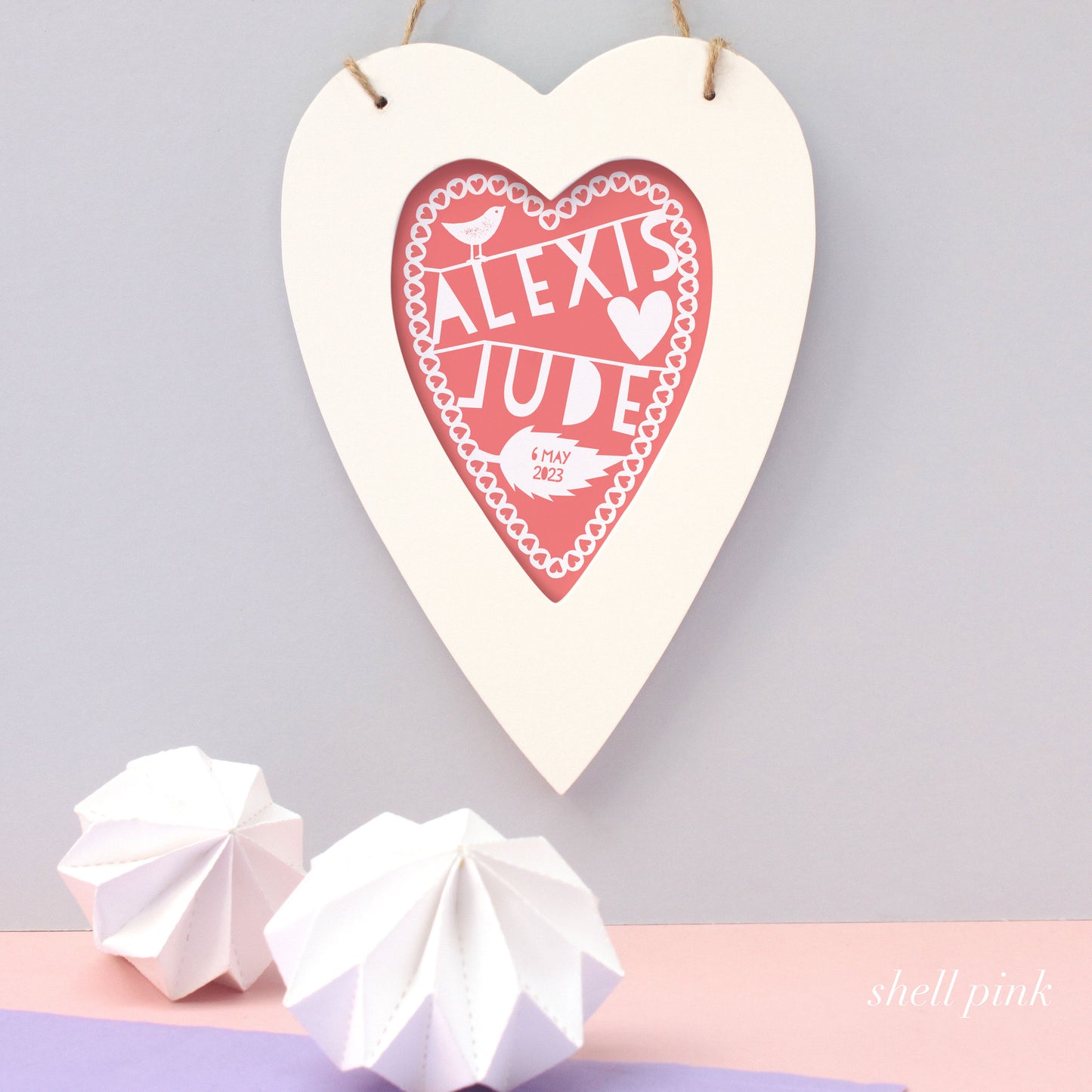 Personalised Wedding Love Heart