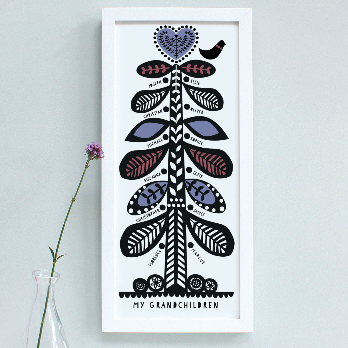 personalised scandi family tree