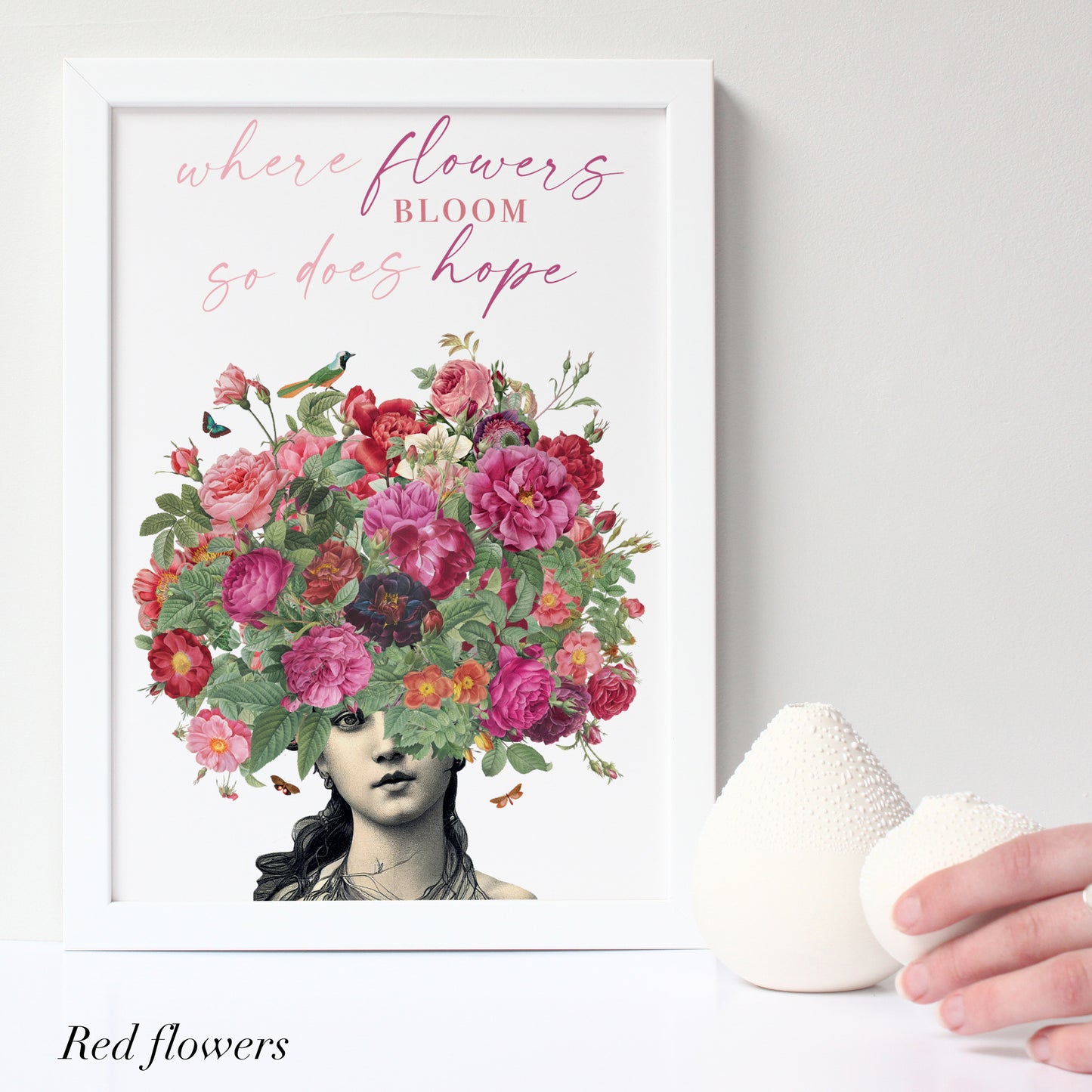 Mindful Floral Quote Print