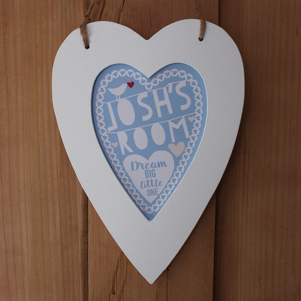 Personalised New Baby Heart Room Sign