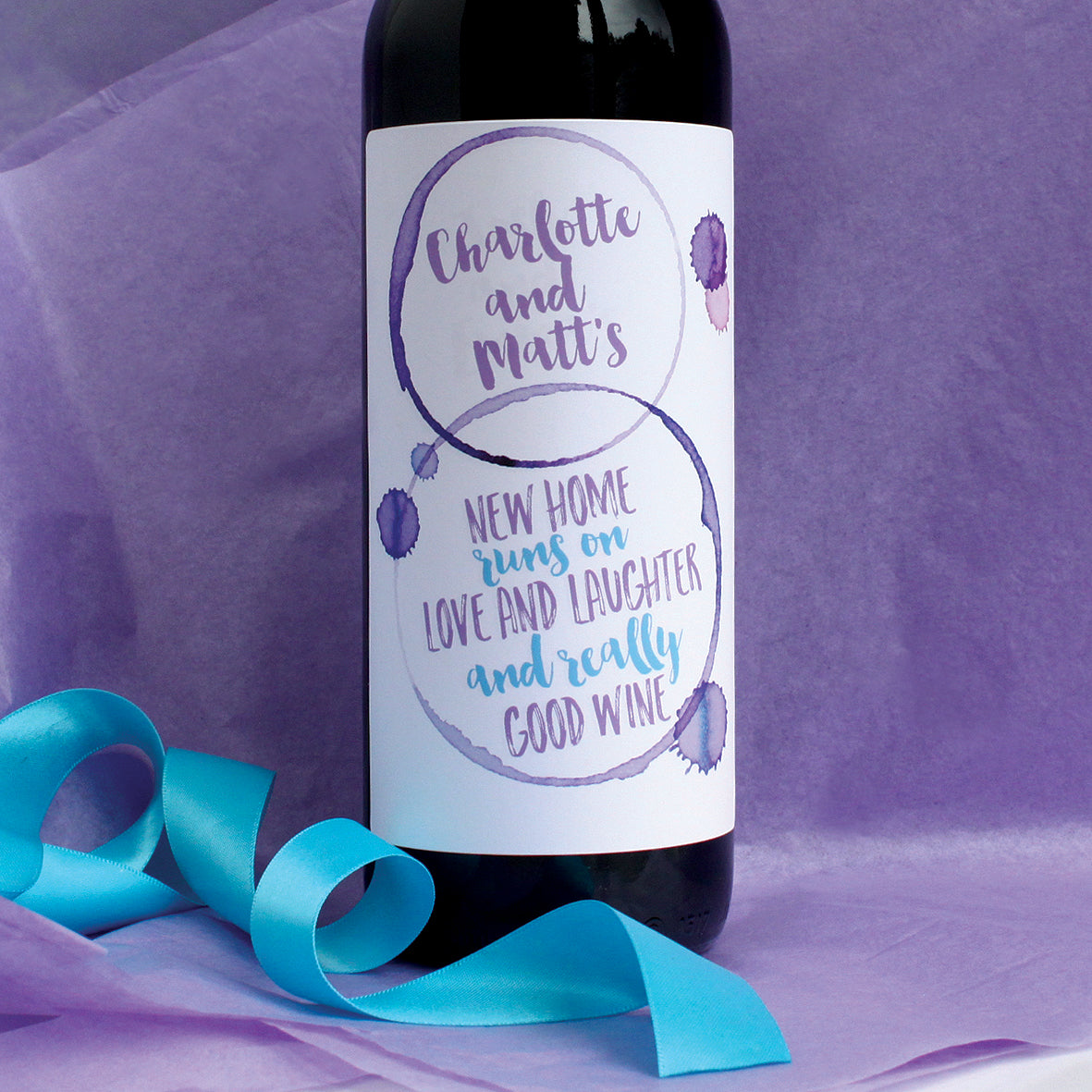 Personalised New Home Wine Labels