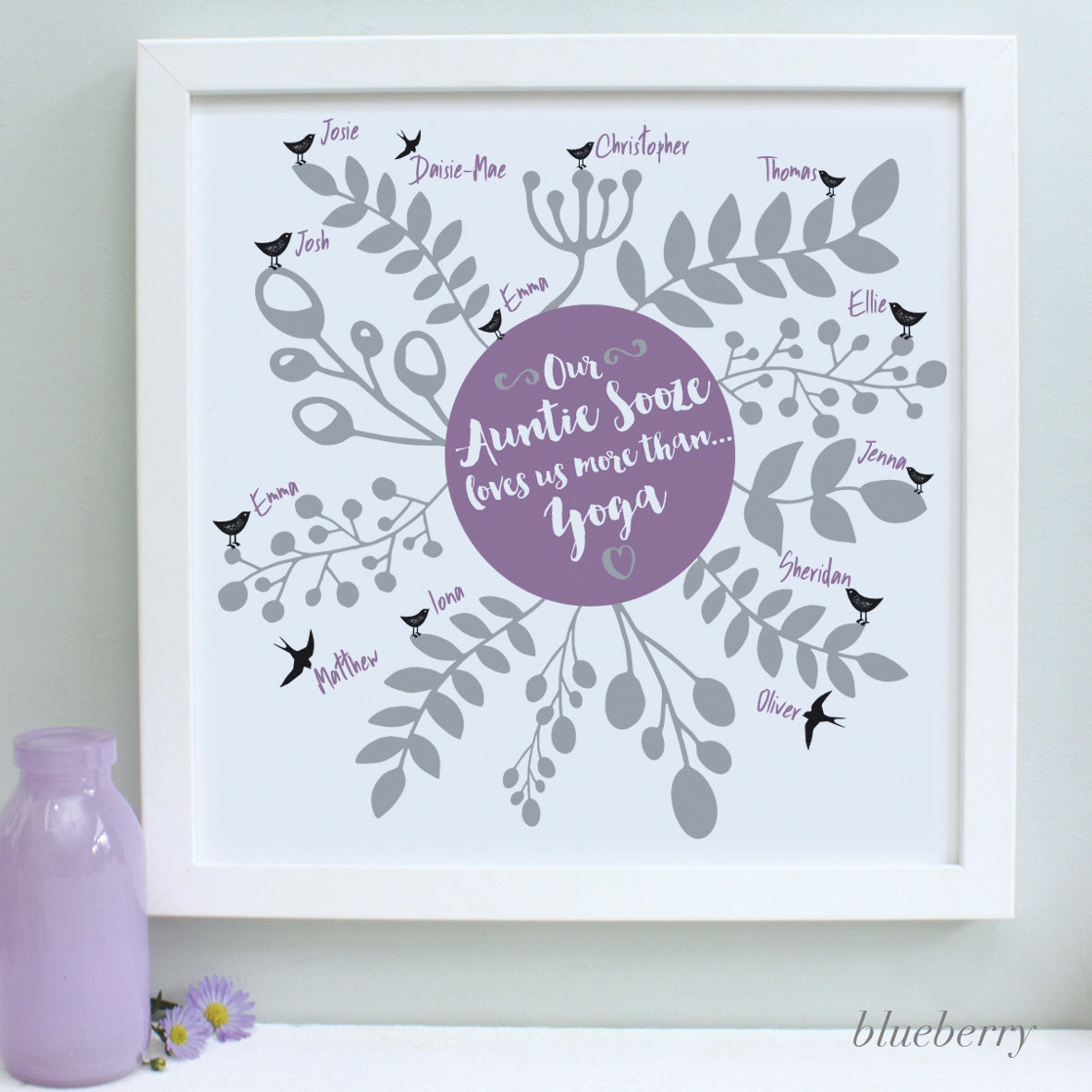 Personalised Our Aunty Loves...Framed Print