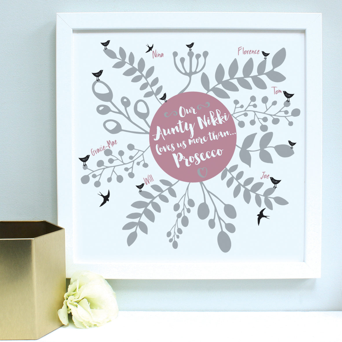 Personalised Our Aunty Loves...Framed Print