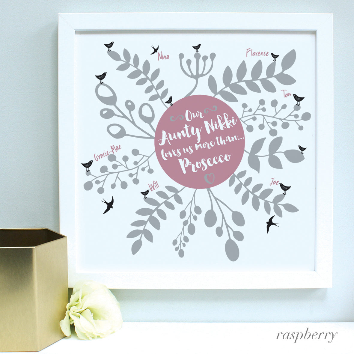 Personalised Our Aunty Loves...Framed Print