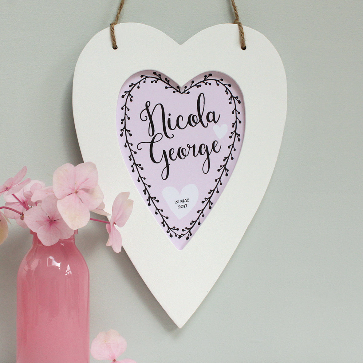 Personalised Pastel Love Heart Print