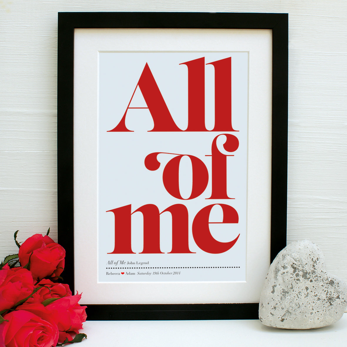 Personalised Our First Dance Song Framed Print