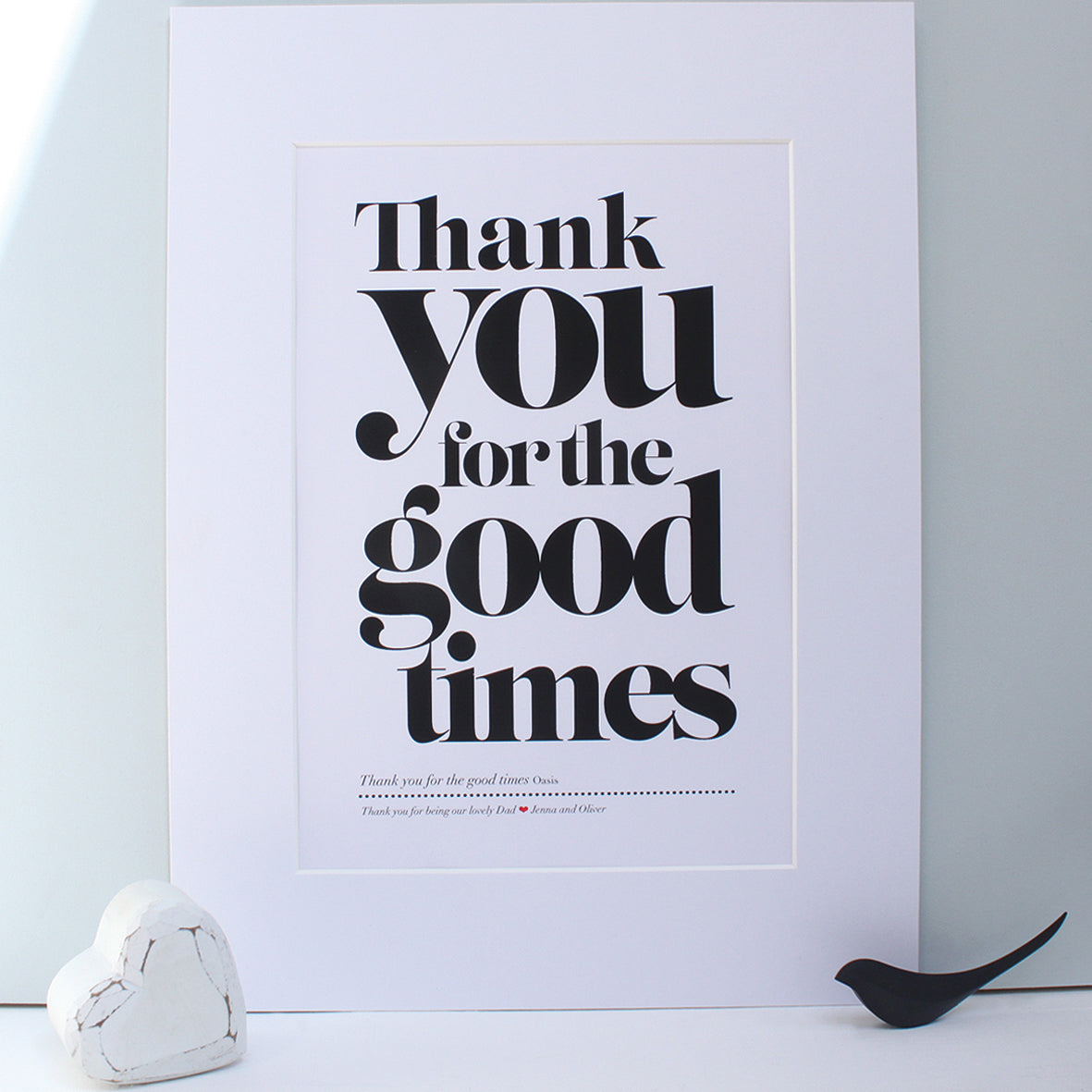 personalised favourite song print, mount