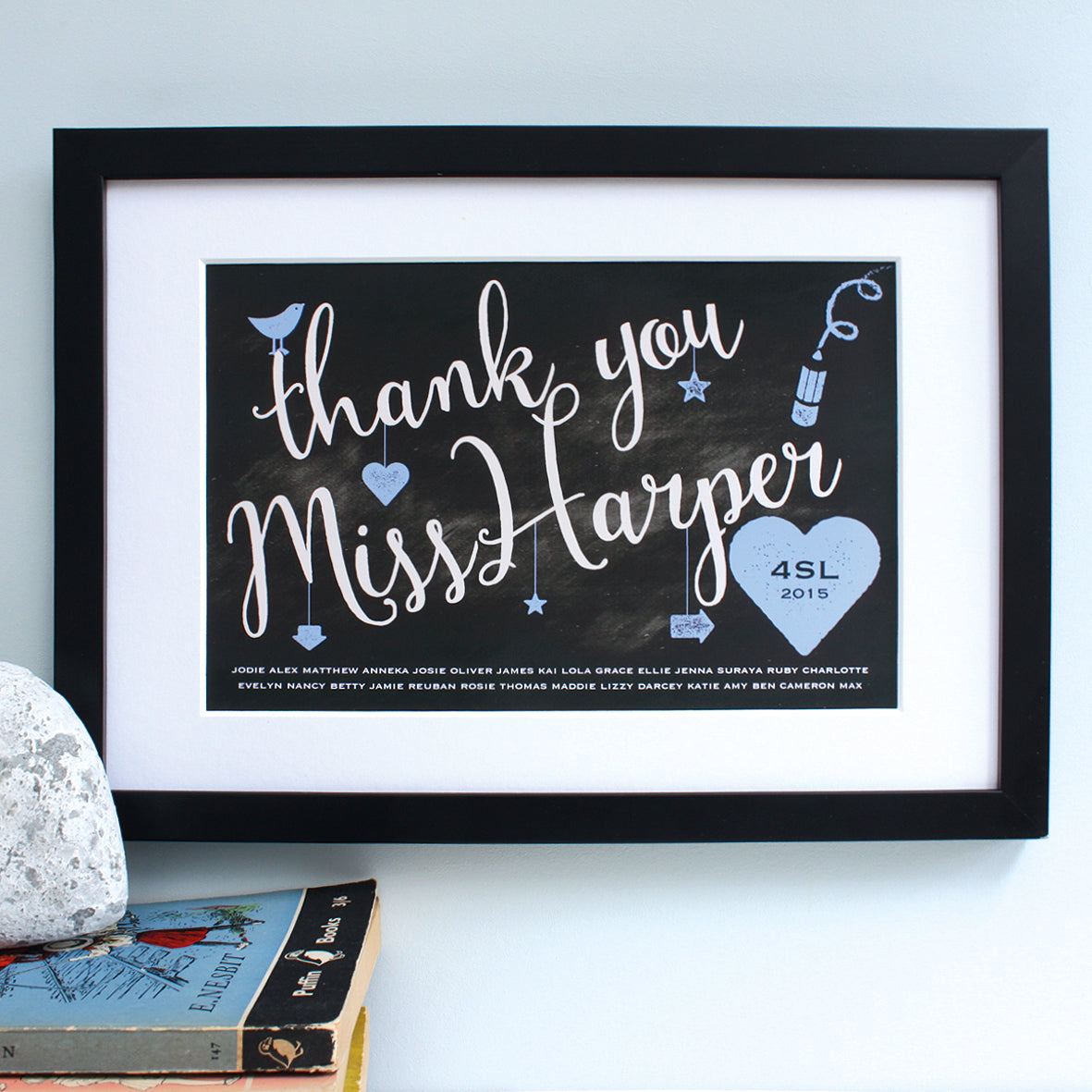 Personalised Teacher Thank You Framed Print