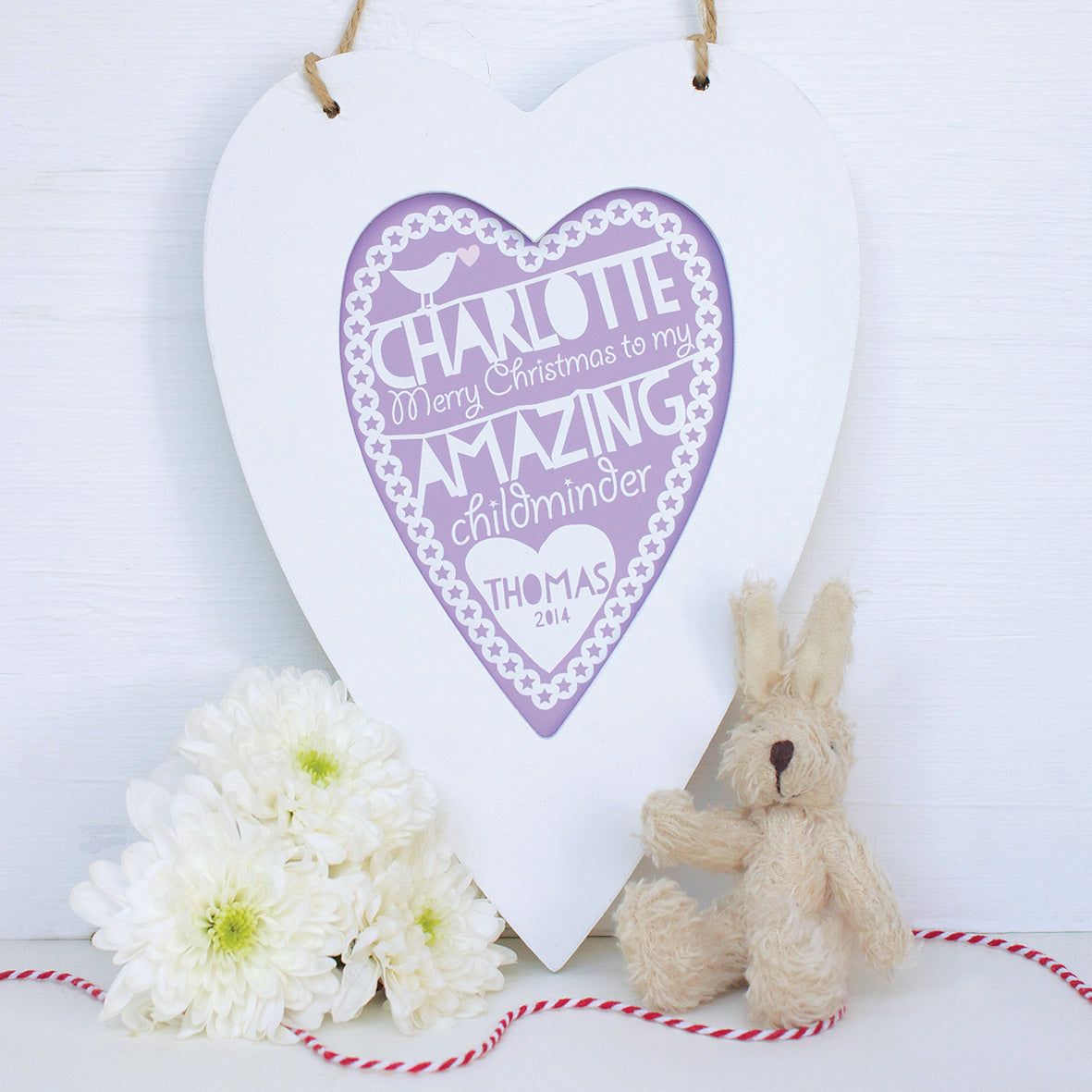 Personalised Teacher Heart Framed Print