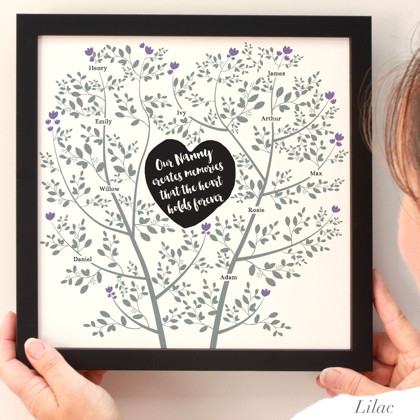 Personalised Family Memory Tree Framed Print