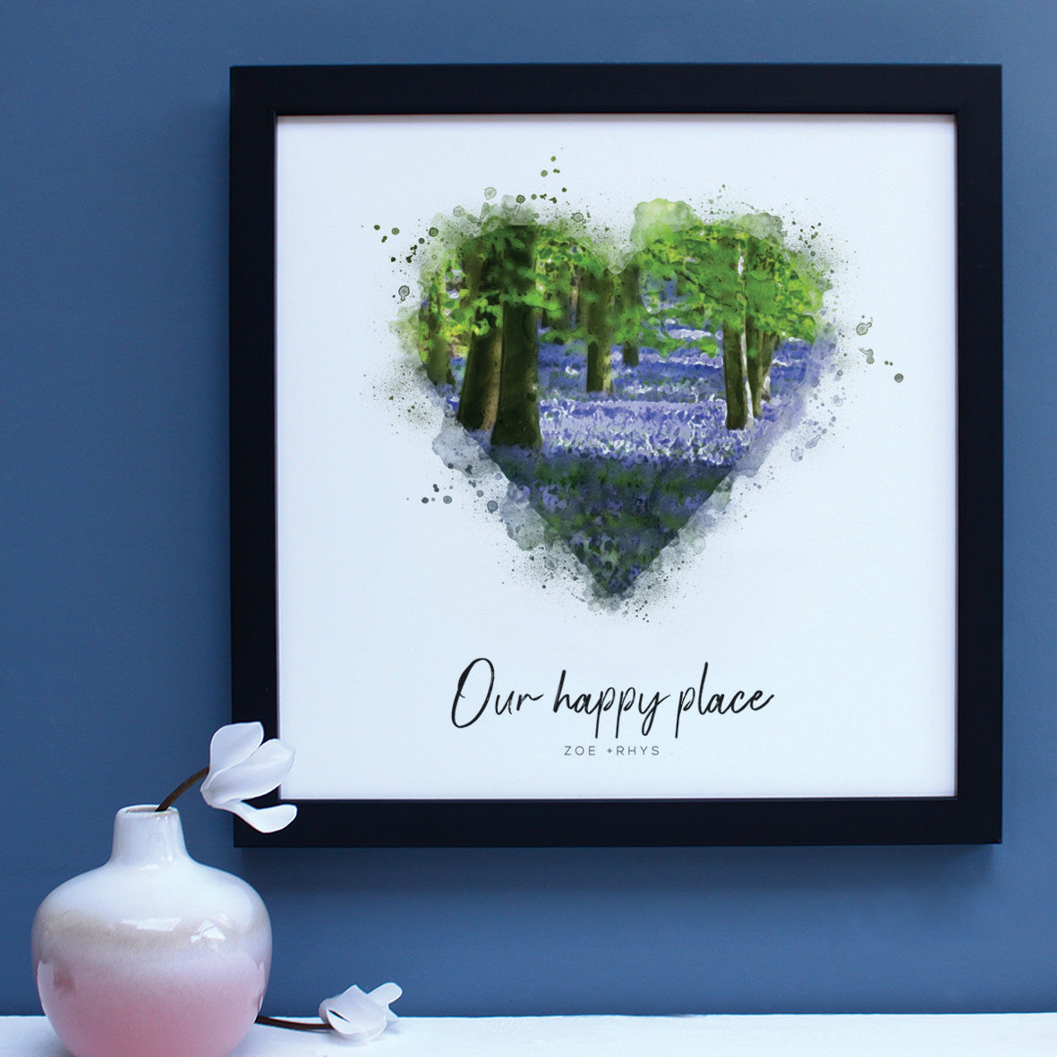 Bluebells Happy Place Framed Print
