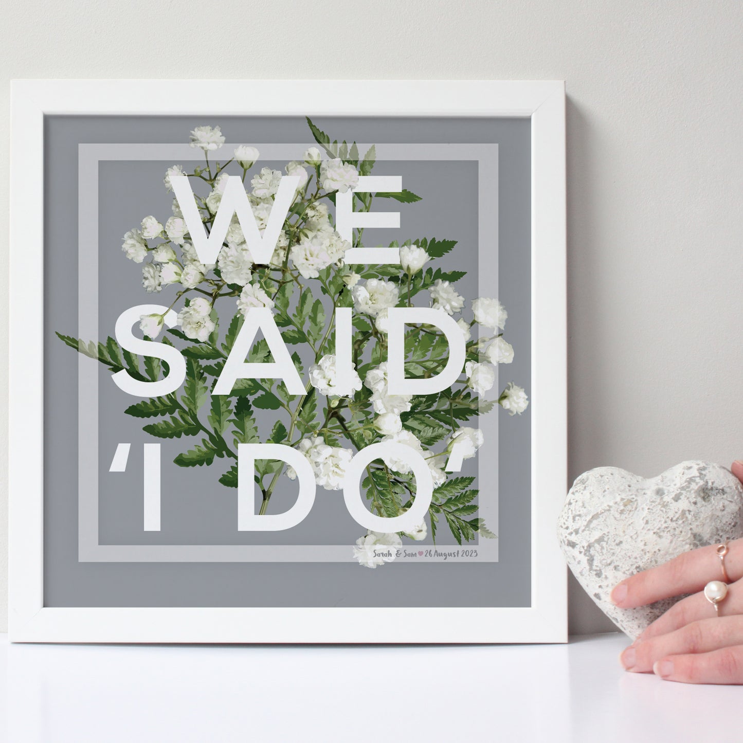 Personalised Wedding 'I Do' Framed Print