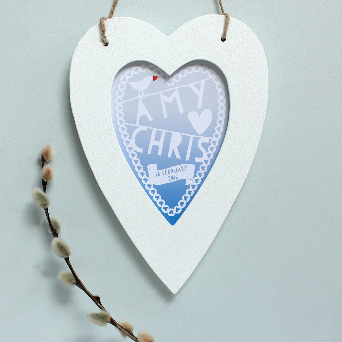 Personalised Wedding Graduated Heart Print