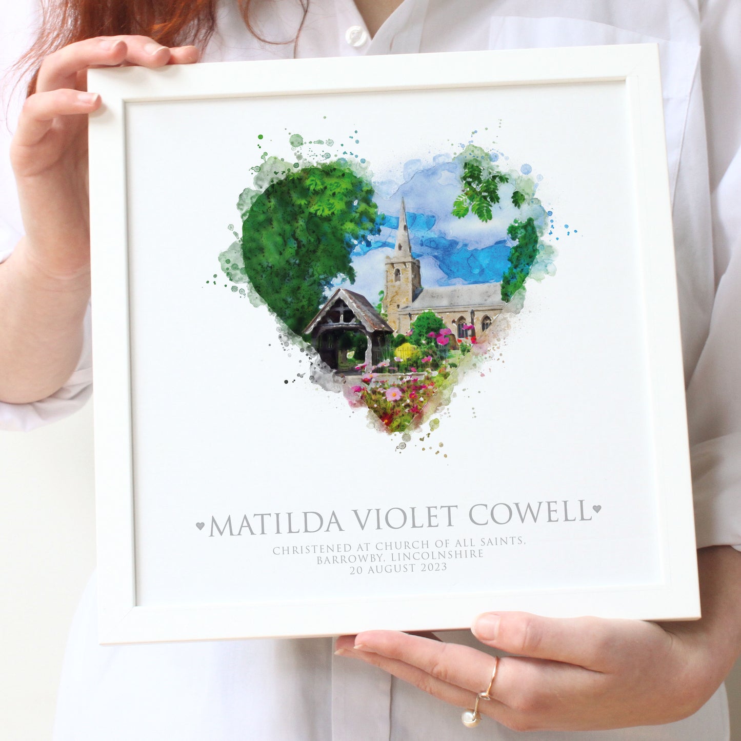 Personalised Christening Gift Venue Illustration