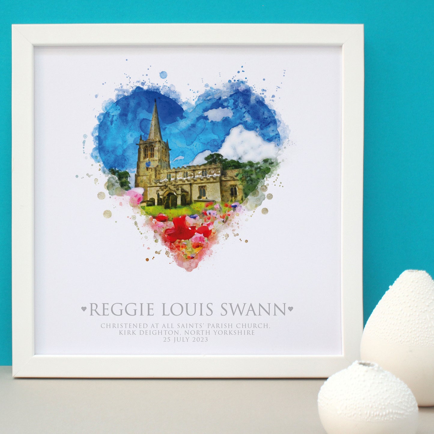 Personalised Christening Gift Venue Illustration