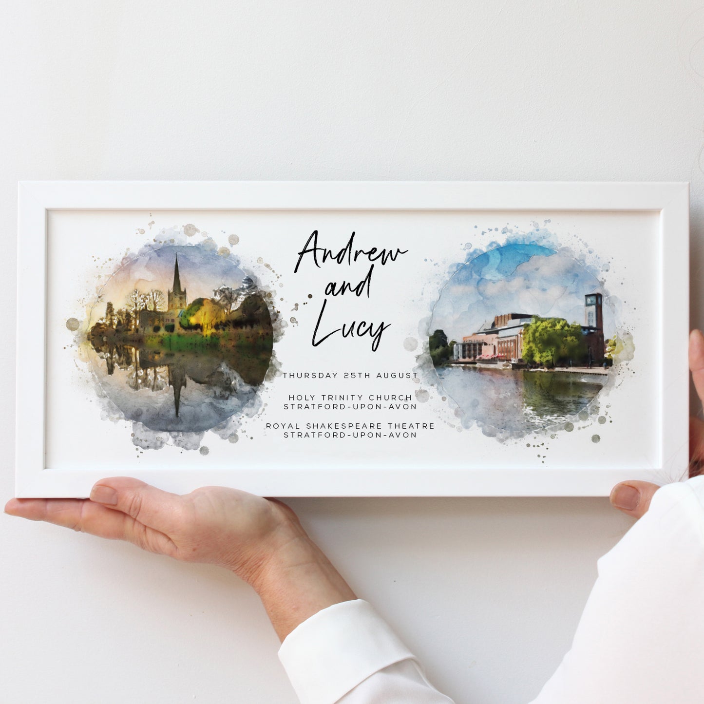 Personalised Church And Wedding Venue Watercolour